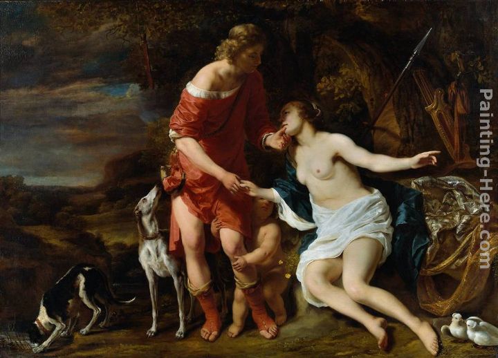 Venus and Adonis painting - Ferdinand Bol Venus and Adonis art painting